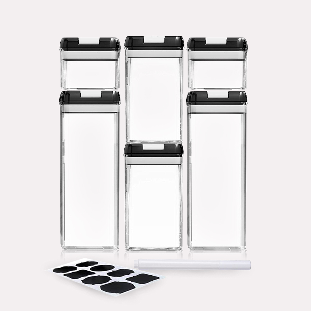 Firkantet Opbevaringsbøtter Med Låg